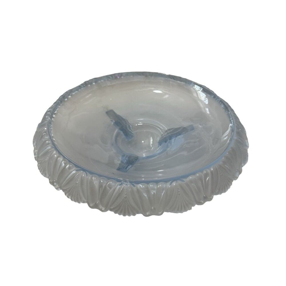 Walther Blue Frosted Glass Pelican Flout Bowl Tray